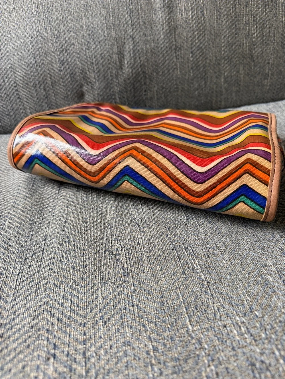 Fossil Multicolored Coated Canvas Cosmetic Bag